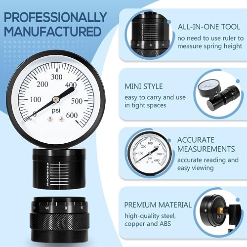 66841 Mini Valve Spring Tester and Measuring Combo with Micrometer Engine
