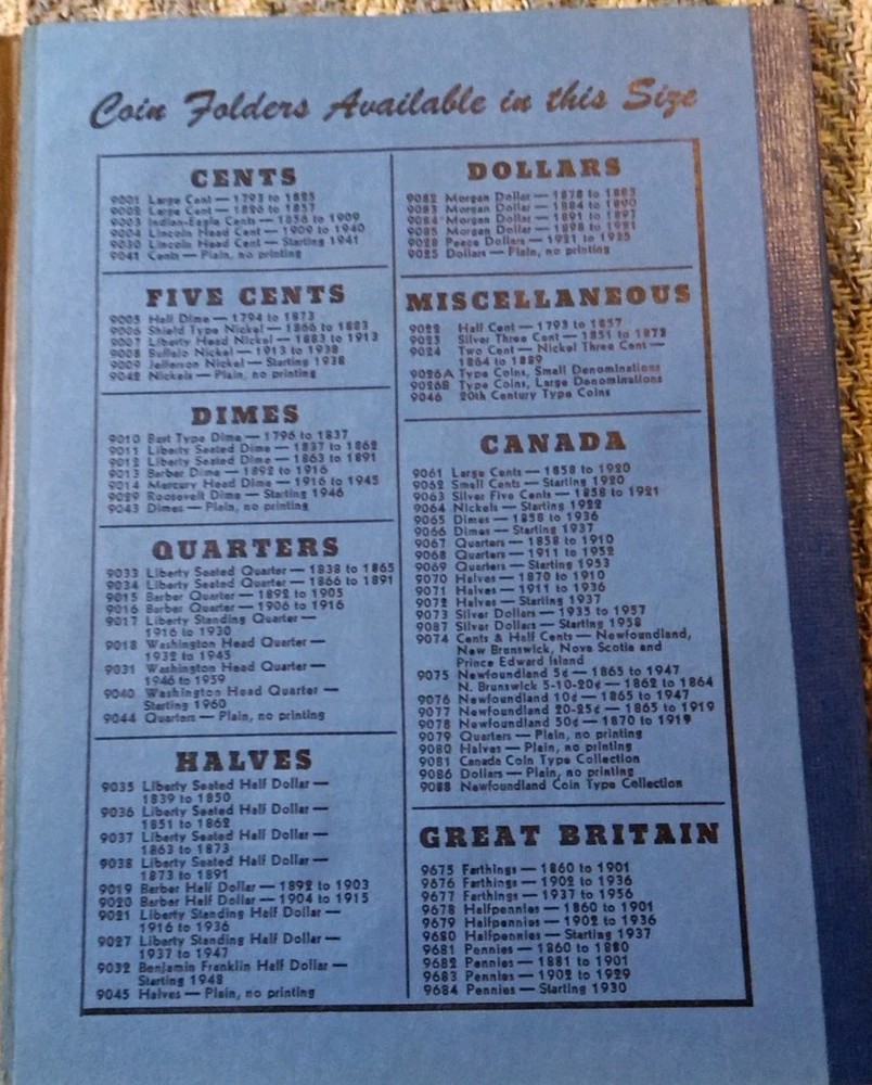 Canada Penny Folder with 41 Coins - Different Dates Ranged 1927-1978