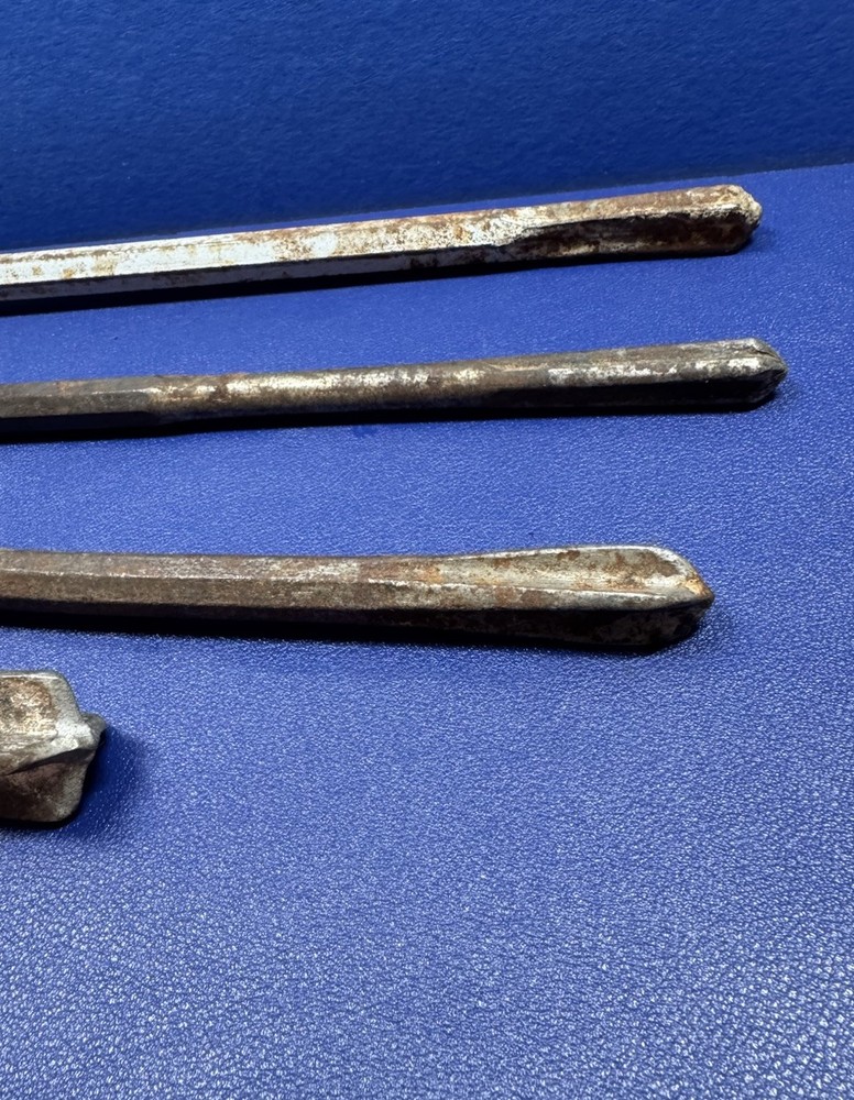 (4) steel reamer punch cement drill tools READ