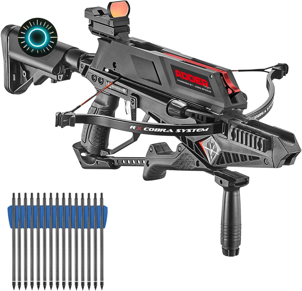 EK Archery Repeating Adder Crossbow 130 lb Cross Bow with 5 Shot auto-loading...
