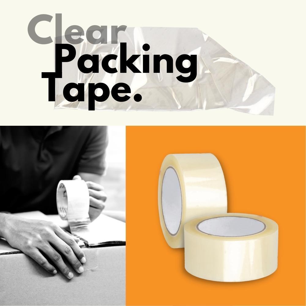 Carton Sealing Box Shipping Tape Parcel Packing Clear Tapes Select: Size & Qty