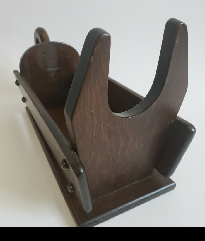 Midcentury Solid Wood Handmade Sledge Bottle Holder