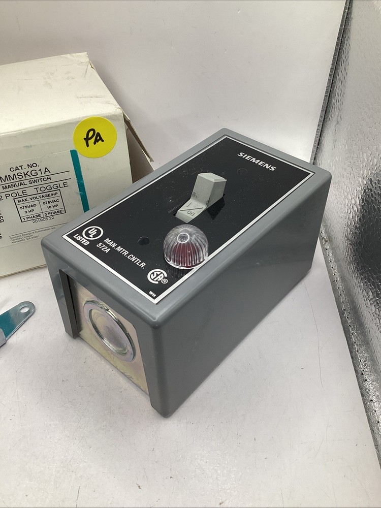 Siemens MMSKG1A Manual Switch 2 Pole Toggle NEW 🟡 Missing Parts