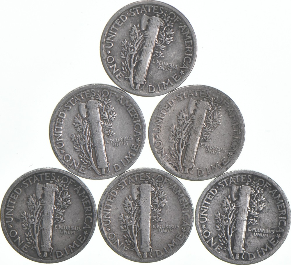 VG+ 1926 Mercury 90% Silver Dime