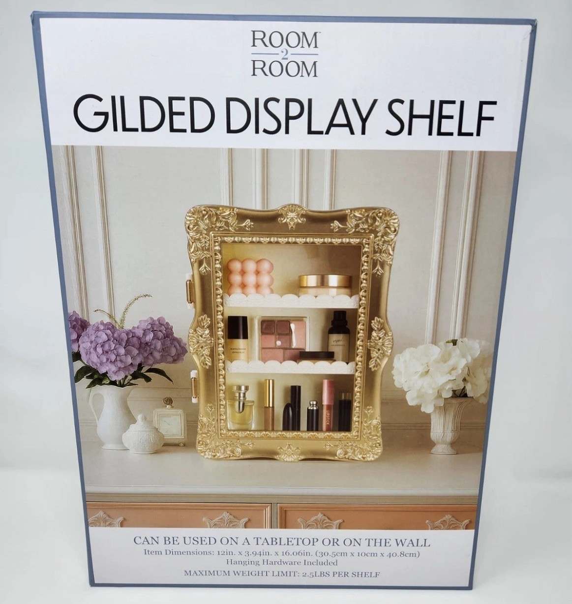 Gilded Display Shelf Five Below TikTok Viral Gold Brand New Room2Room