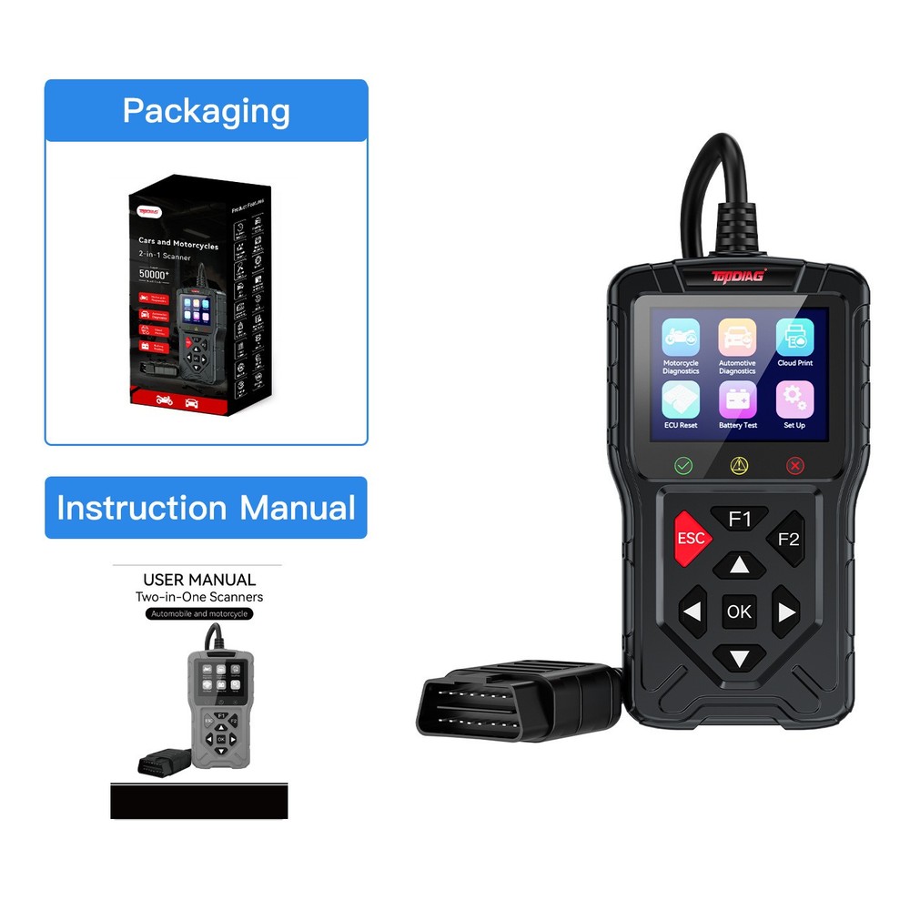 M60 car fault diagnosis, motorcycle detector obd2 car scanner ECU reset code