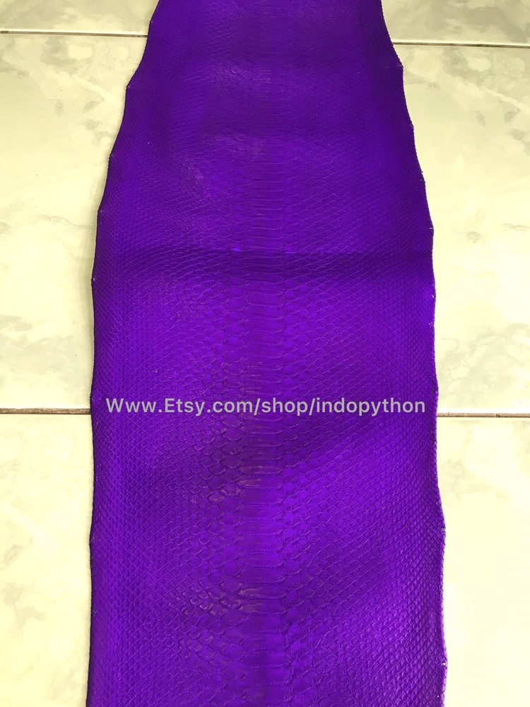 Genuine Python Leather, Exotic SnakeSkin, Purple Inc Leather, Purple SnakeSkin