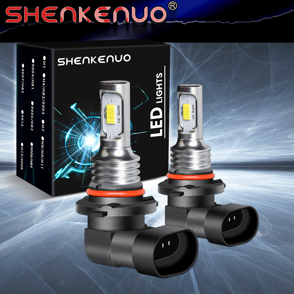 2PC 9006 LED Headlight Bulbs Conversion Kit Low Beam 6000K Super White Light