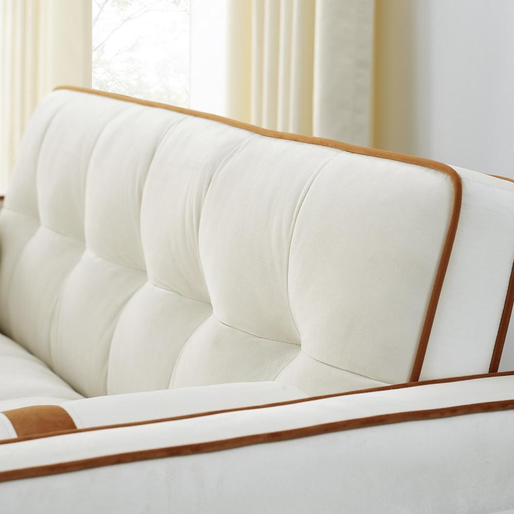 55.5" Pull Out Sleep Sofa Bed 2 Seater Adjsutable Backrest and Lumbar Pillows