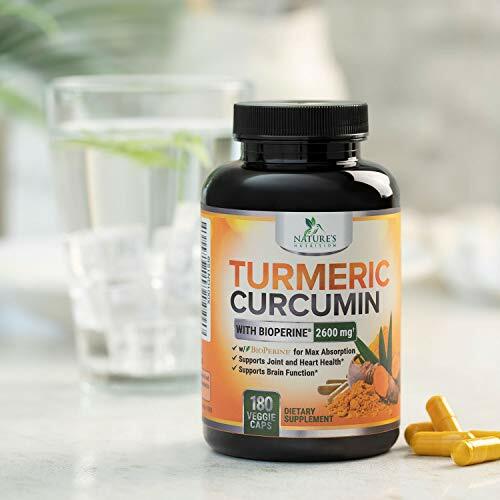 Tumeric Curcumin Max Potency With Bioperine Black Pepper 2600MG, 240 Capsules