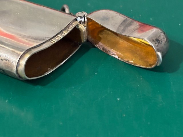 Antique Joseph Gloster Silver Vesta Matchsafe w Hallmarks