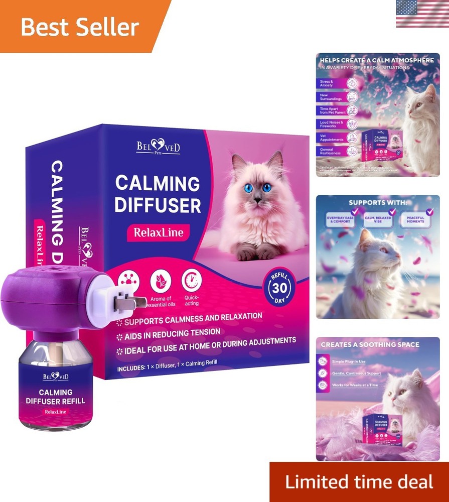 Advanced Pet Calming Diffuser – Safe Pheromone Solution for Multiple Cats