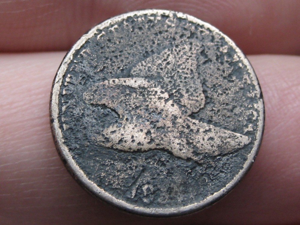 1857 Flying Eagle Penny One Cent- About Good Details