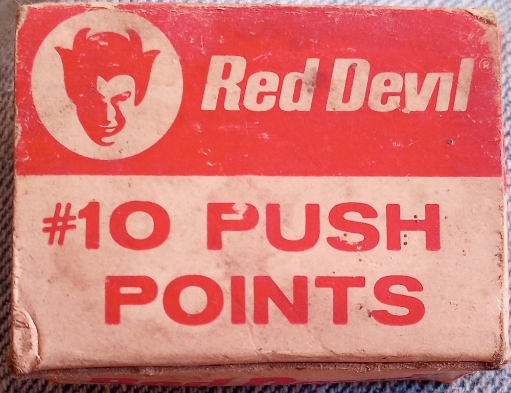 1950's-60's Red Devil Push Points NOS Box