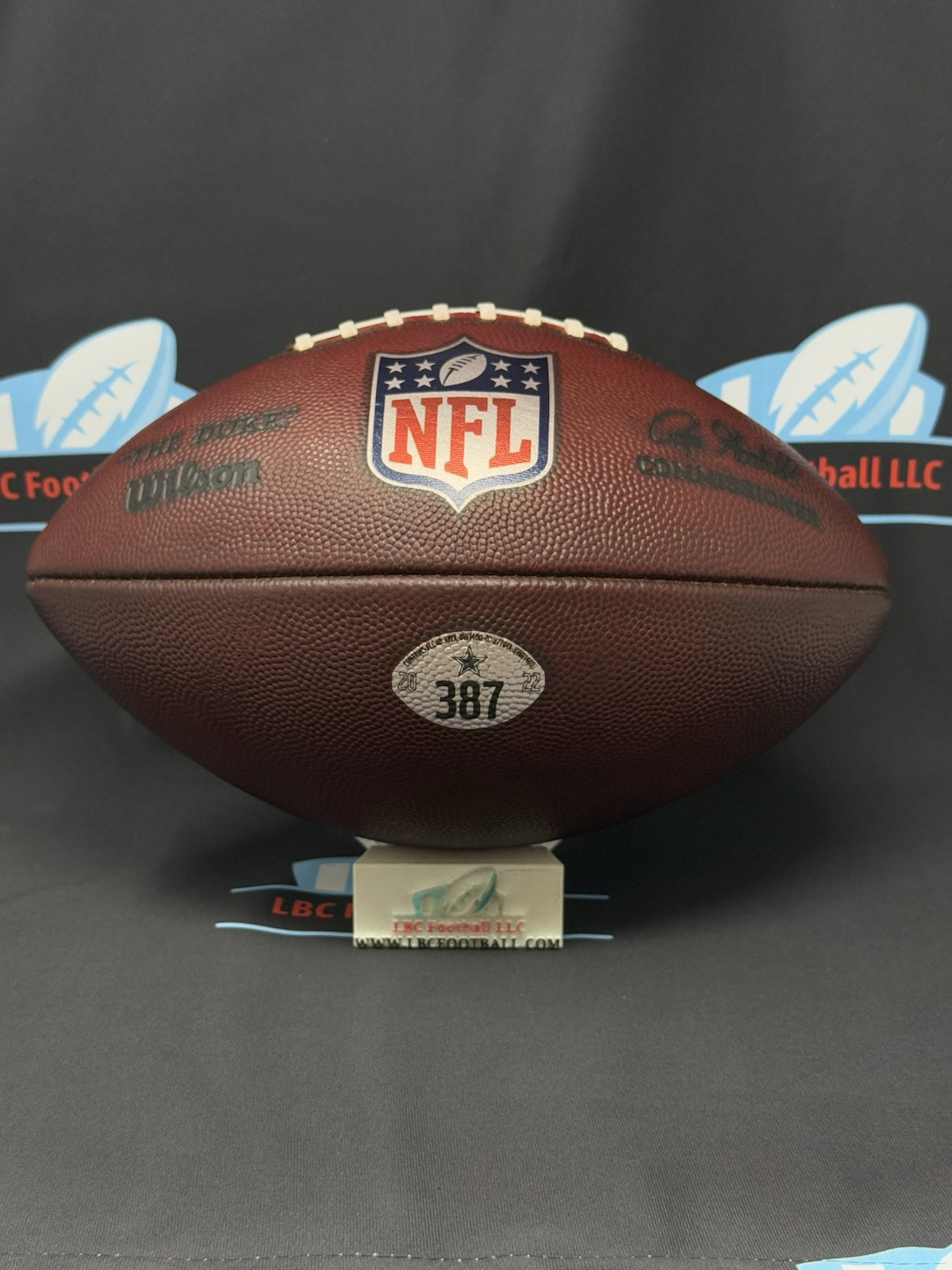 2022 Dallas Cowboys Game Ball #387 Wilson Duke NFL Football Fully Game Prepped