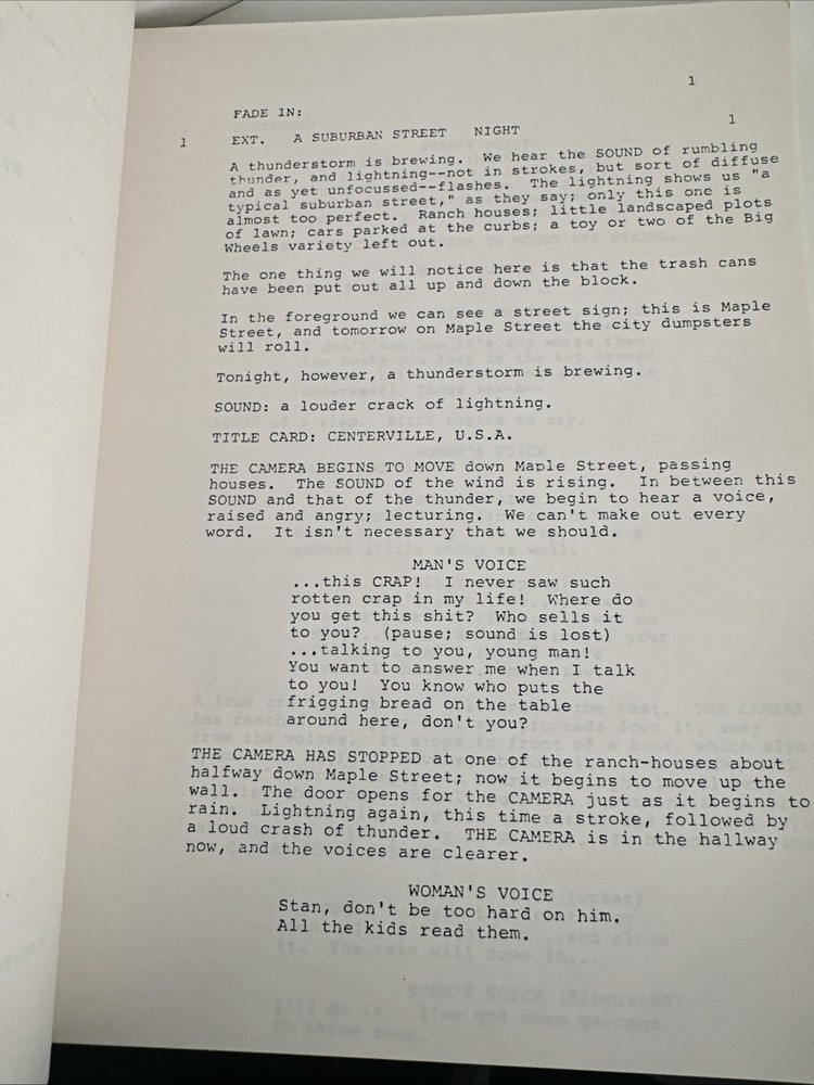 Creepshow Original 1st Draft Screenplay Stephen King