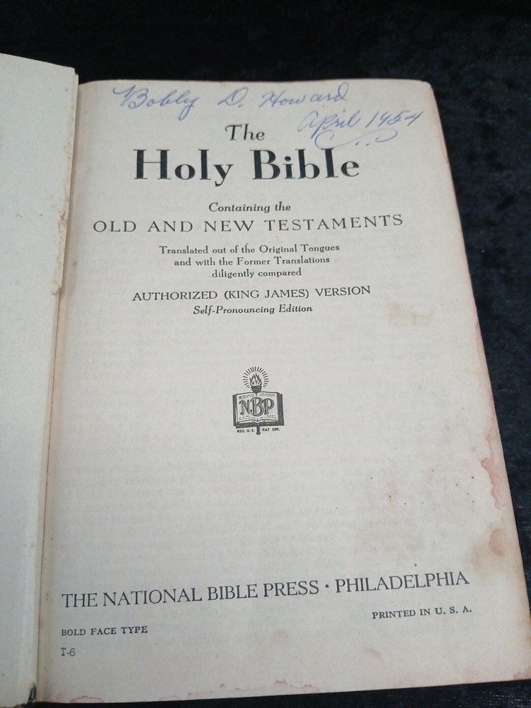 1954 NBP King James Bible
