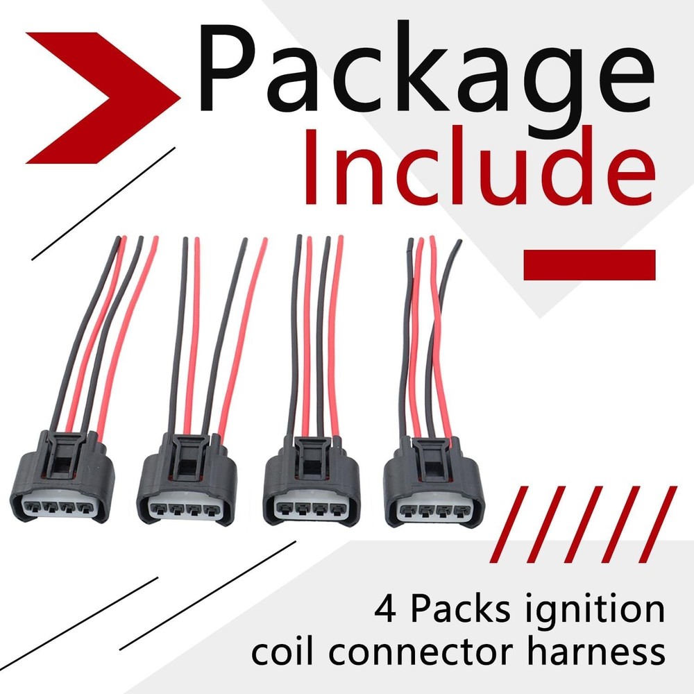 Ignition Coil Connector, Compatible with Corolla Camry Highlander, Ignition C