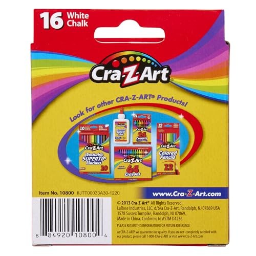 Cra-Z-art White Chalk, 16 Count