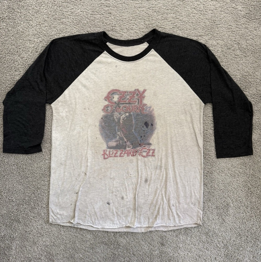Vintage 1981 Ozzy Osbourne Blizzard of Ozz  Upside Down Cross FLAWS Measures Med