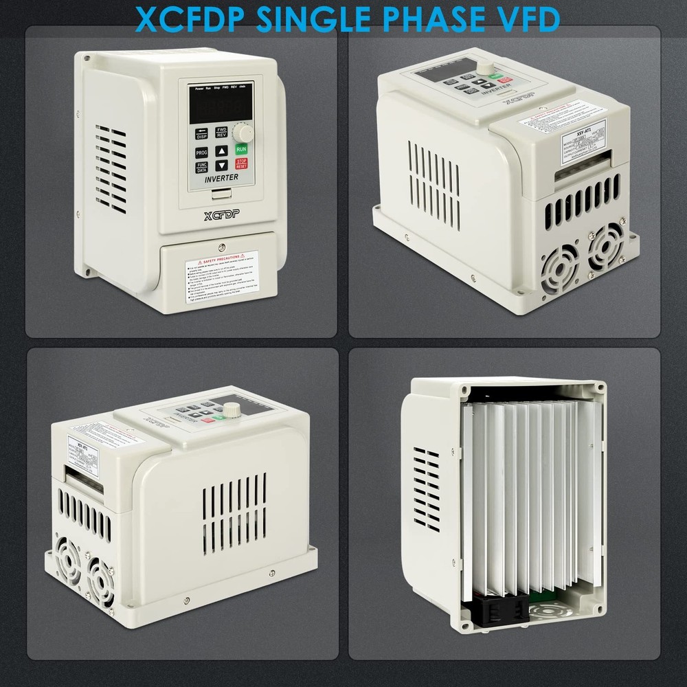 XCFDP AC 220V/1.5kw 2HP Variable Frequency Drive8A VFD Inverter Single Phase ...