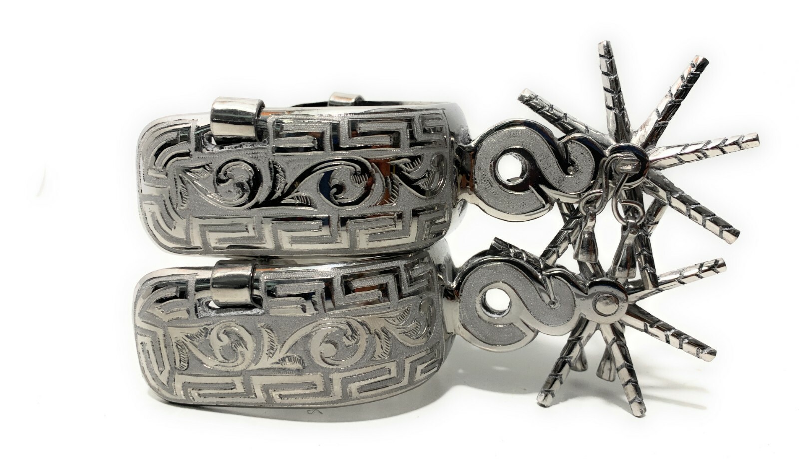 MEXICAN CHARRO SPURS. ESPUELAS CHARRAS FINAS. CHARRO HORSE GEAR, MEXICAN SPURS