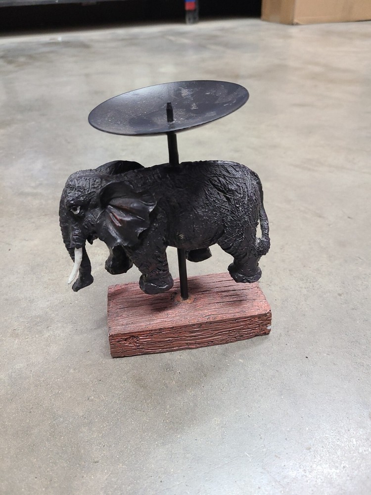 Vintage Accent Elephant Candle Holder