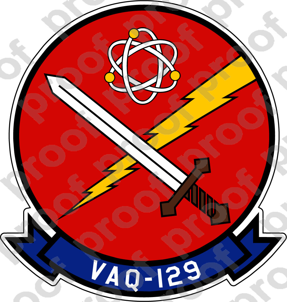 STICKER USN VAQ 129 VIKINGS