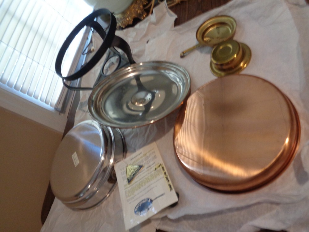 Benjamin & Medwin Copper Douro Chafing Serving Warming Double Pot Pan