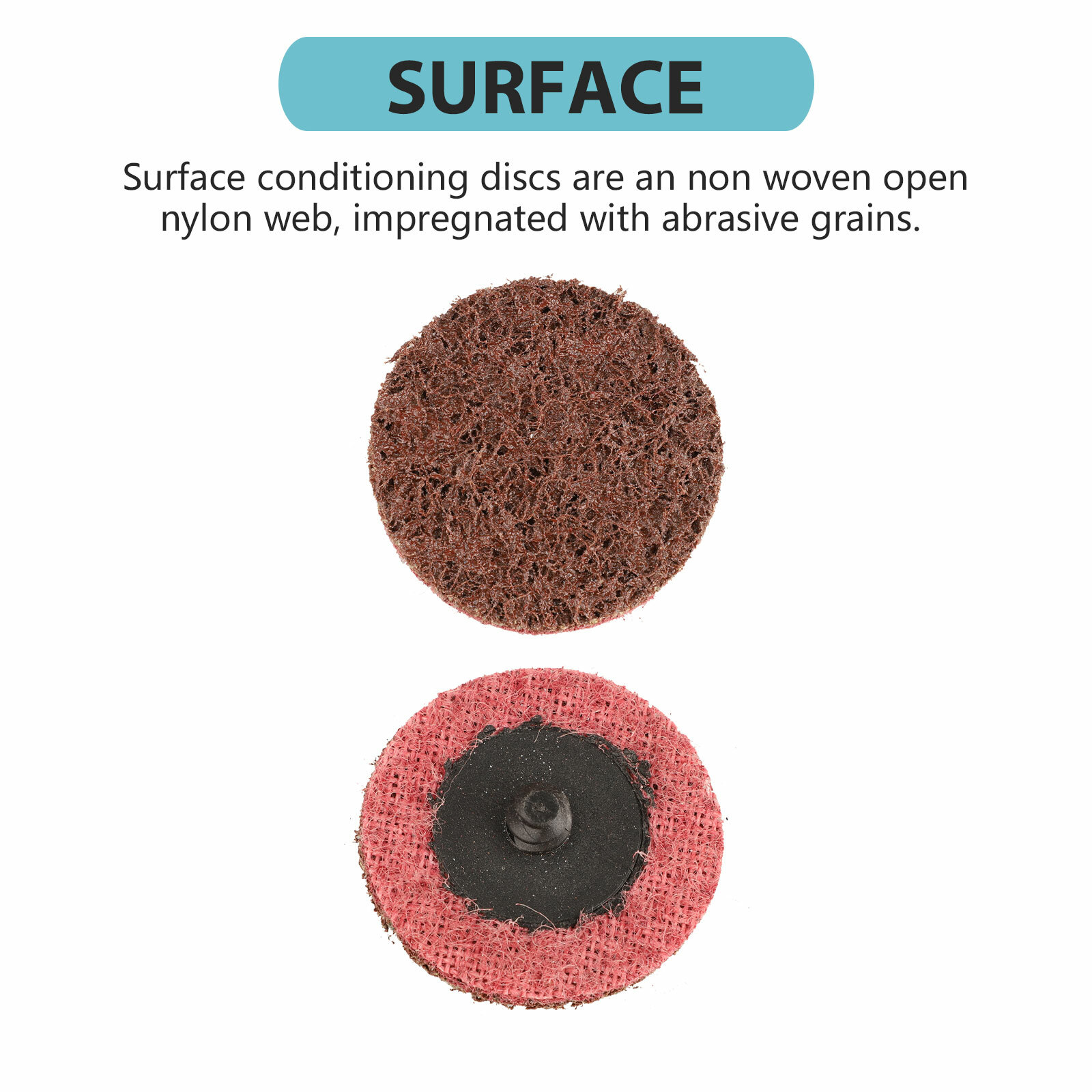 50x 2 inch Medium Surface Conditioning Discs Roll Lock Die Grinder Sanding Pads