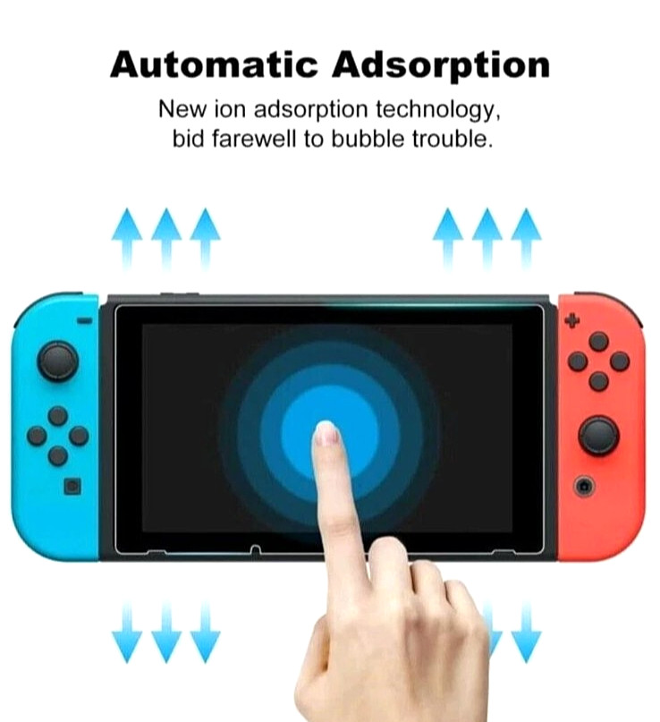 Tempered Glass Screen Protector Compatible With Nintendo Switch- Transparent HD