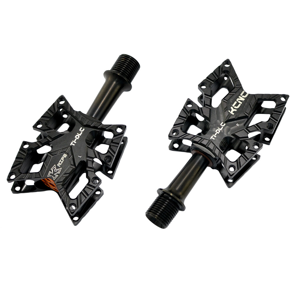 KCNC KNIFE Titanium Spindle Road Platform Pedals , Black