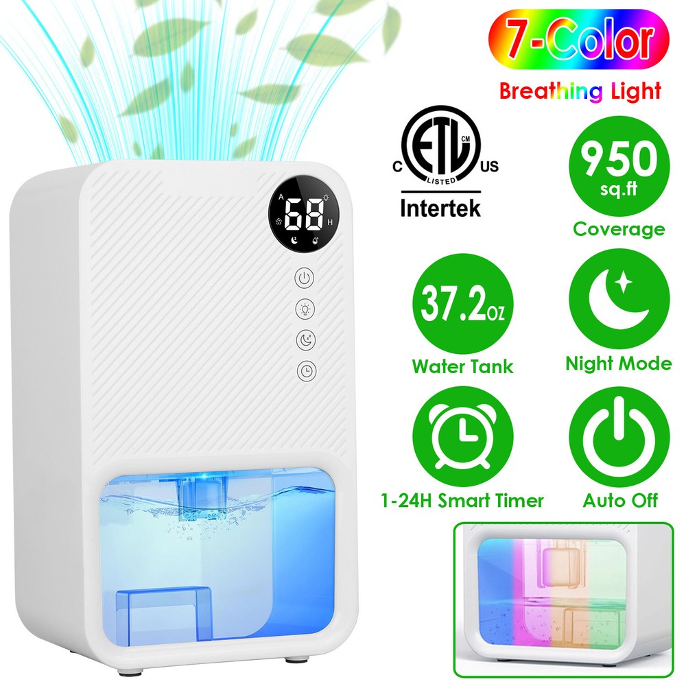 37.2OZ Dehumidifier Coverage Touch Control Home Dehumidifier for Home Bedroom