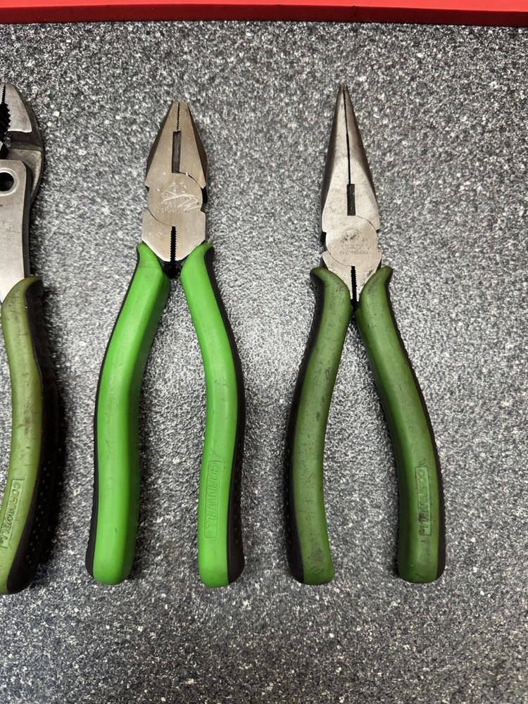 Cornwell 5 Pc. Multi-Purpose Pliers Set - Neon Green CPL303NG