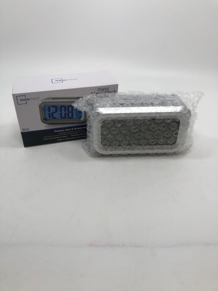 NIB MAINSTAYS DIGITAL ALARM CLOCK.