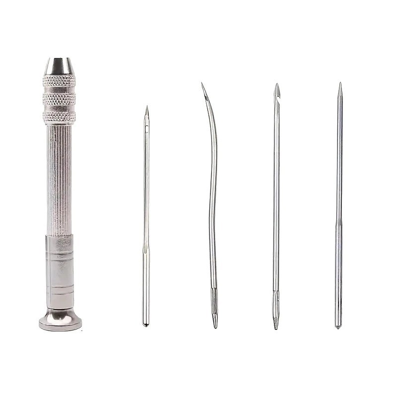 Leather Sewing Needles Kit 4pc Awl Needle Set for Leather Canvas Tent Repair