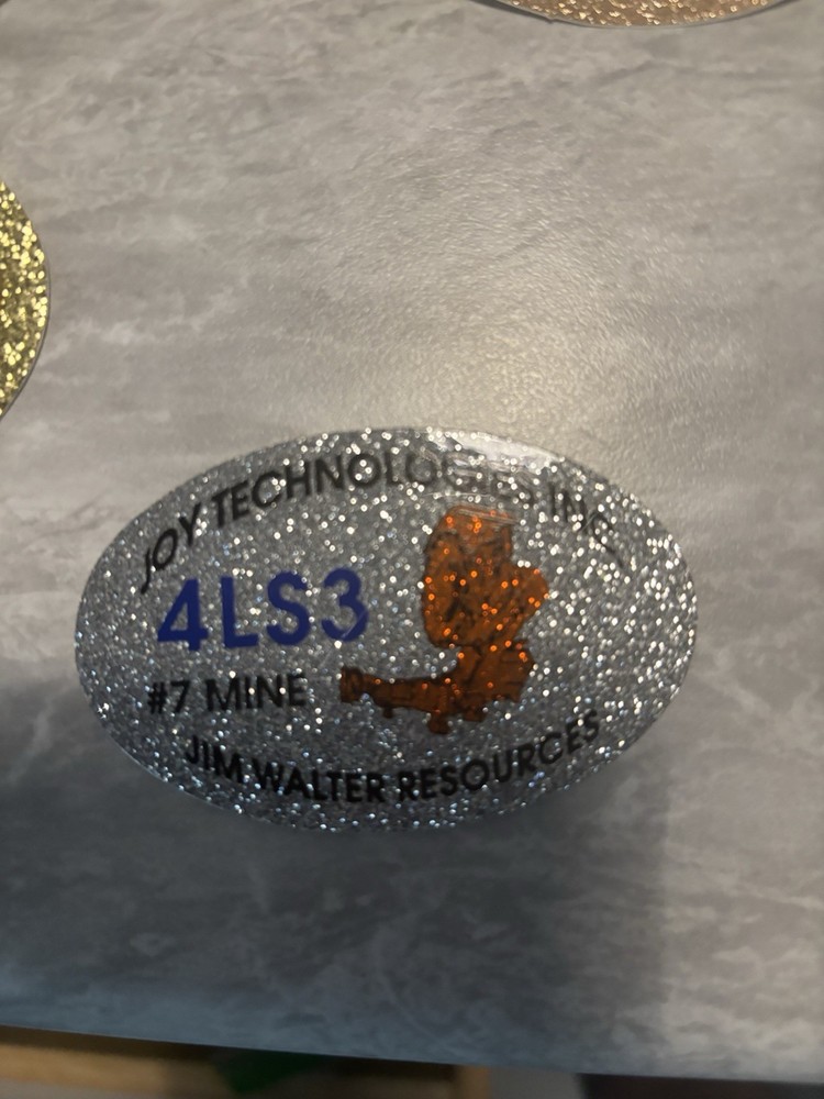 Joy Coal Mining stickers Nice Globe RARE.  Item 4