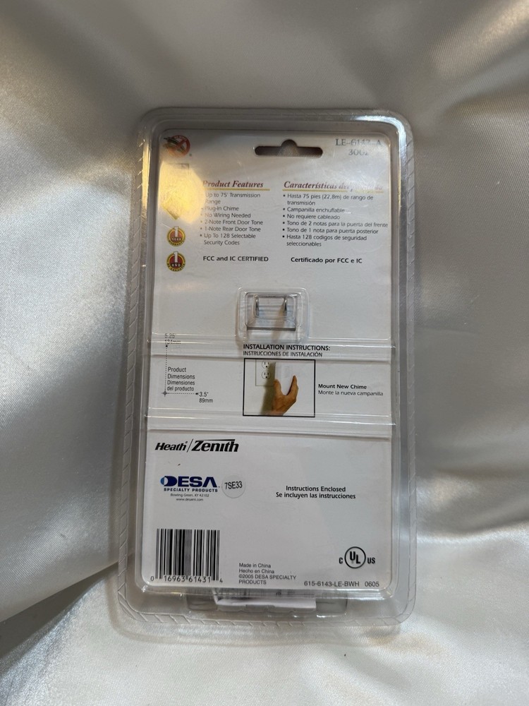 Wireless Door-Bell 2 Basic Note Accessory Chime LE-6143-A 3002