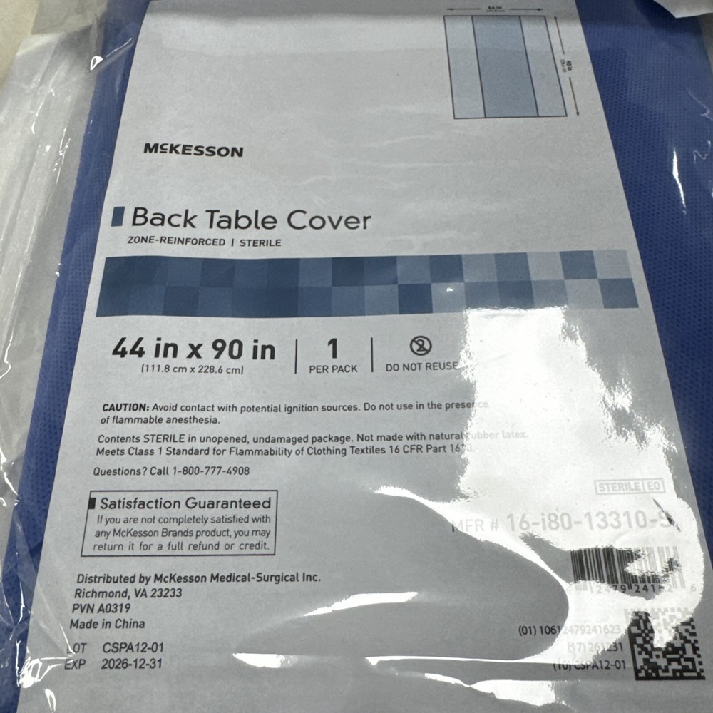 McKesson Back Table Covers Set Of 4