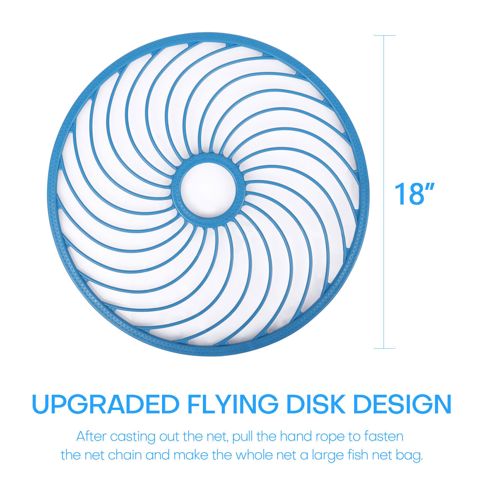 6/8/10/12/16/20FT Fishing Cast Net Bait Easy Throw Hand Cast Nylon Mesh