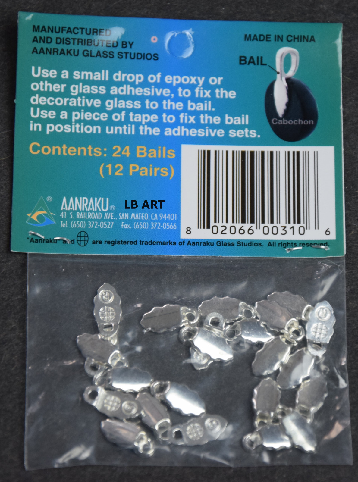 New Sealed 24 pack AANRAKU Silver Plated Leaf Earring Bails