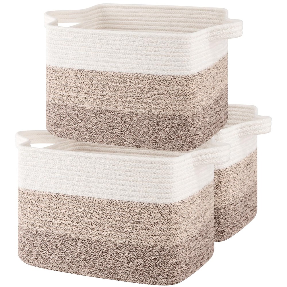 OIASKET Storage Baskets for Organizing, Woven Baskets for Shelves, Rectangle ...