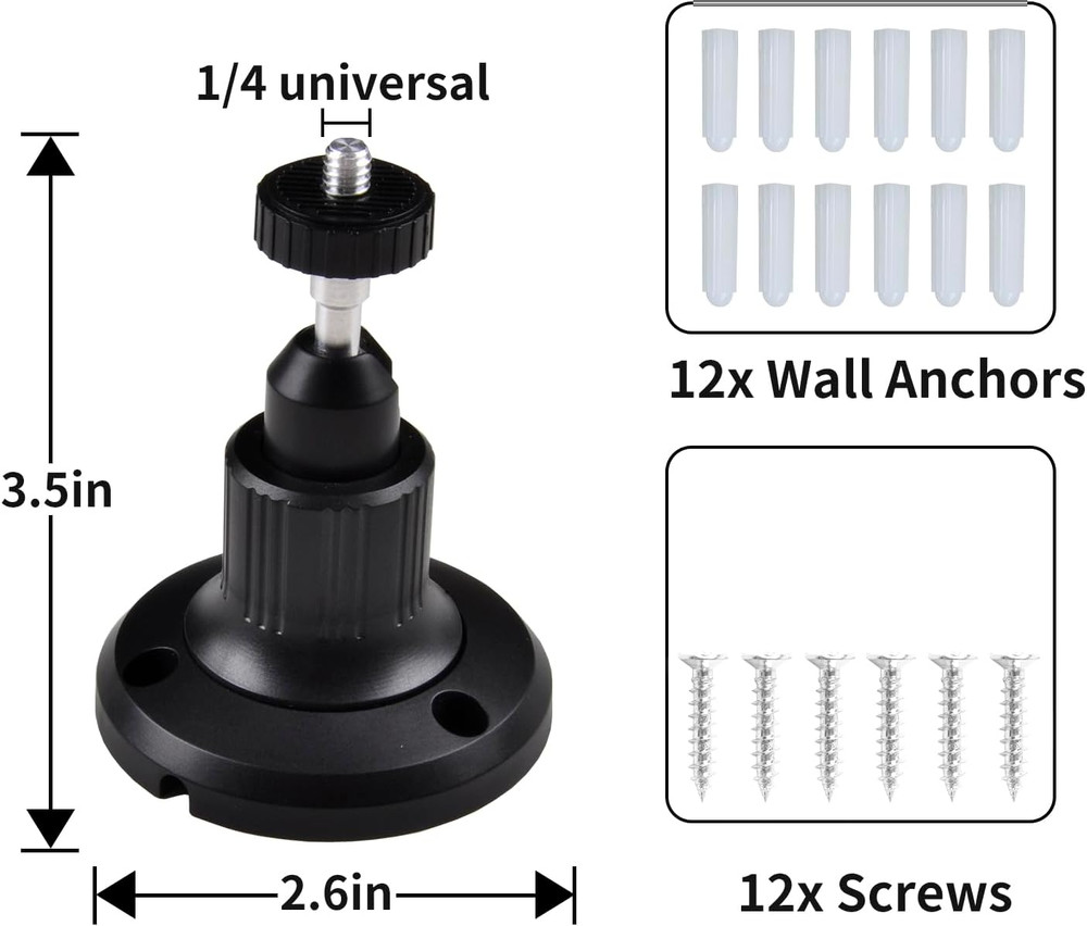 4Pack Eufy Camera Mount, Adjustable Wall Mount Compatible with Eufycam 2C/2C, 2/