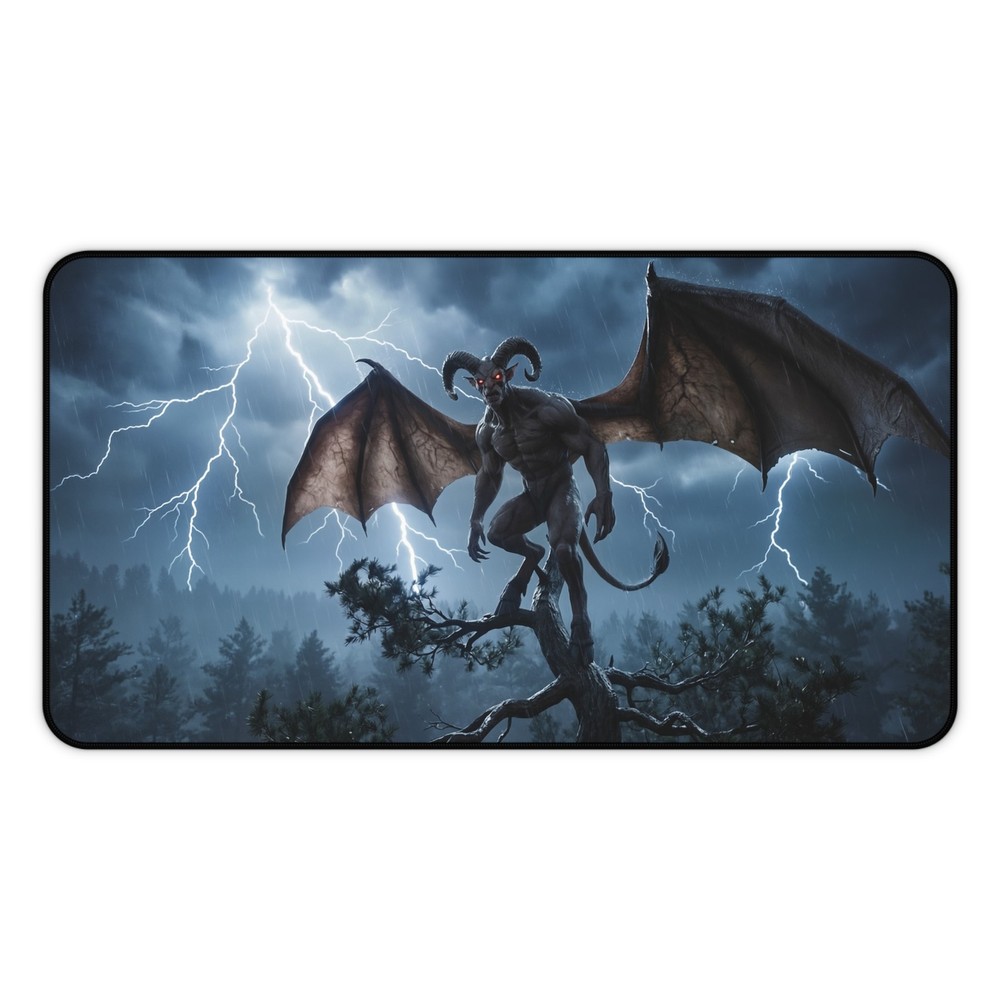 Jersey Devil Mouse Pad – Cryptid Storm Desk Mat, Horror Gift