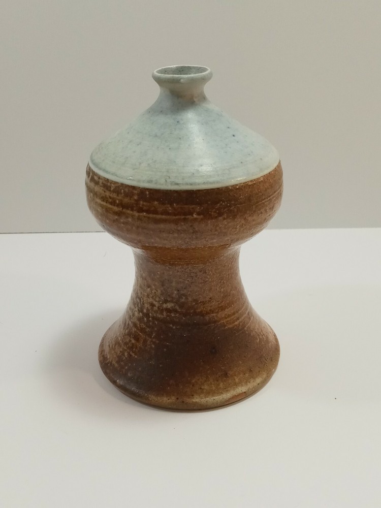 Artisan Earthly Glazed Ceramic Textured Vase