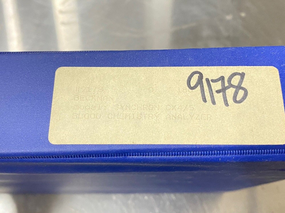 Beckman Synchron CX 4/5 Blood Chemistry Analyzer- Users Guide / Instruction Book