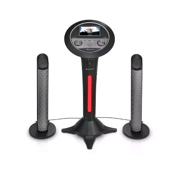Premium Wi-Fi Karaoke System 7'' Touchscreen Singing Machine - Two Mics Complete