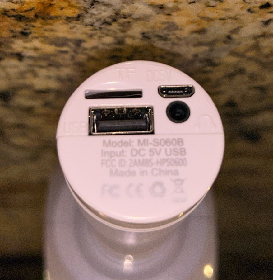 Merkury White Speaker Wireless Microphone Works Tested