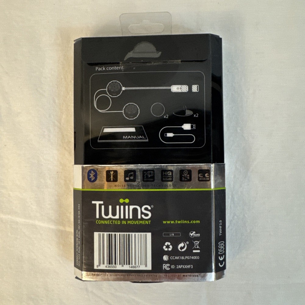 Twiins Hands Free 3.0 Intercom Bluetooth Headset for Helmet