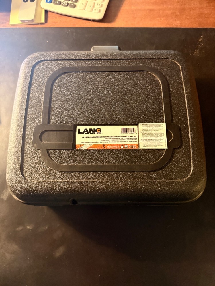 Lang Tools 3495 Snap Ring Pliers Set 12 Piece Internal External with Case